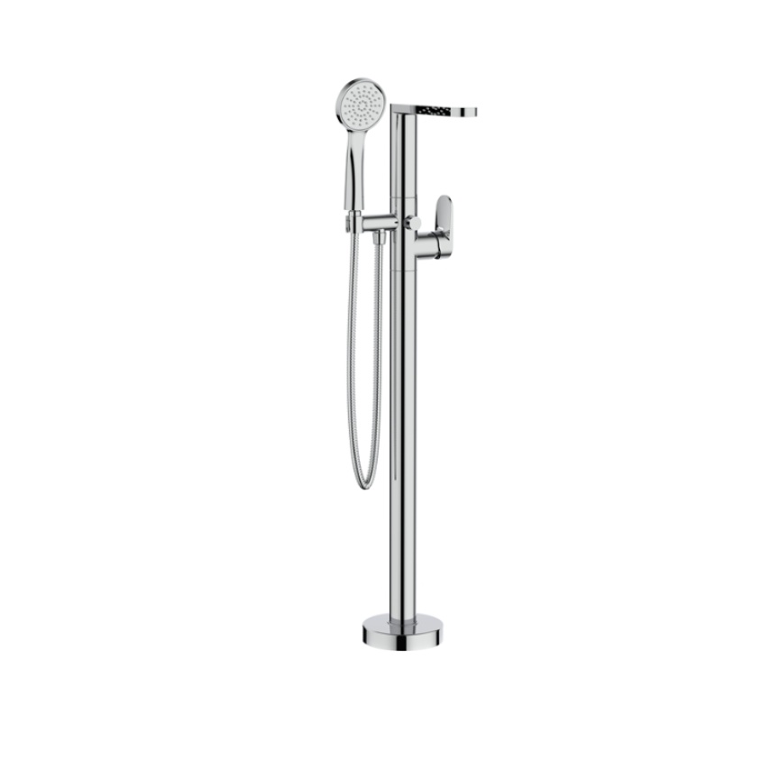 Product Cut out image of the Crosswater Drift Chrome Freestanding Bath Shower Mixer